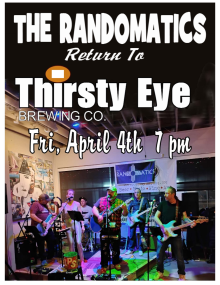 picture of the band playing at Thirsty Eye with show info